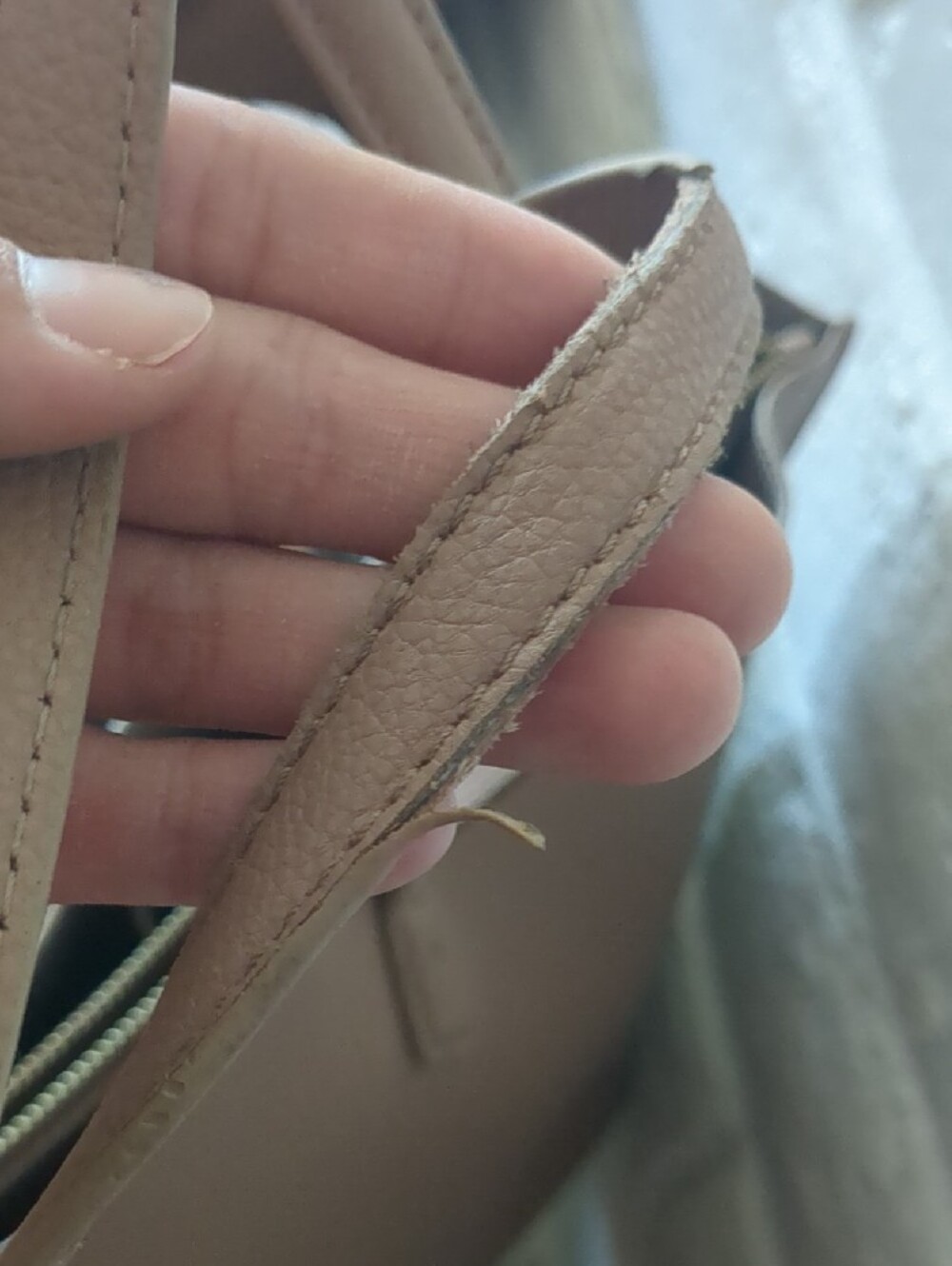 Women’s Taupe Tote Bag - Classic Everyday Handbag - Picture 14 of 15